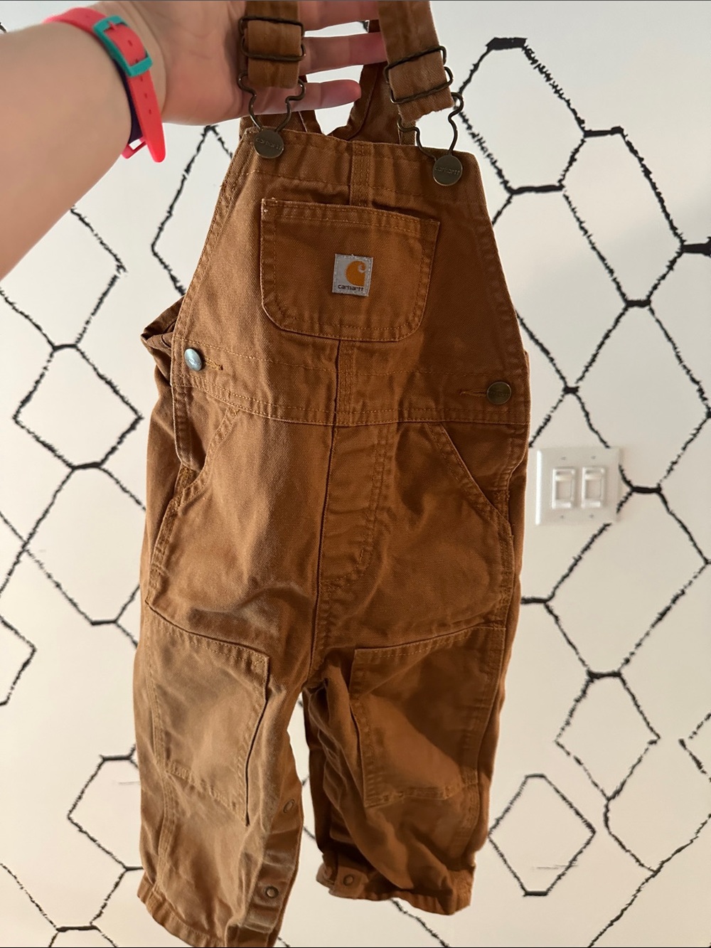 Carhartt Kids Brown Canvas Utility Overalls